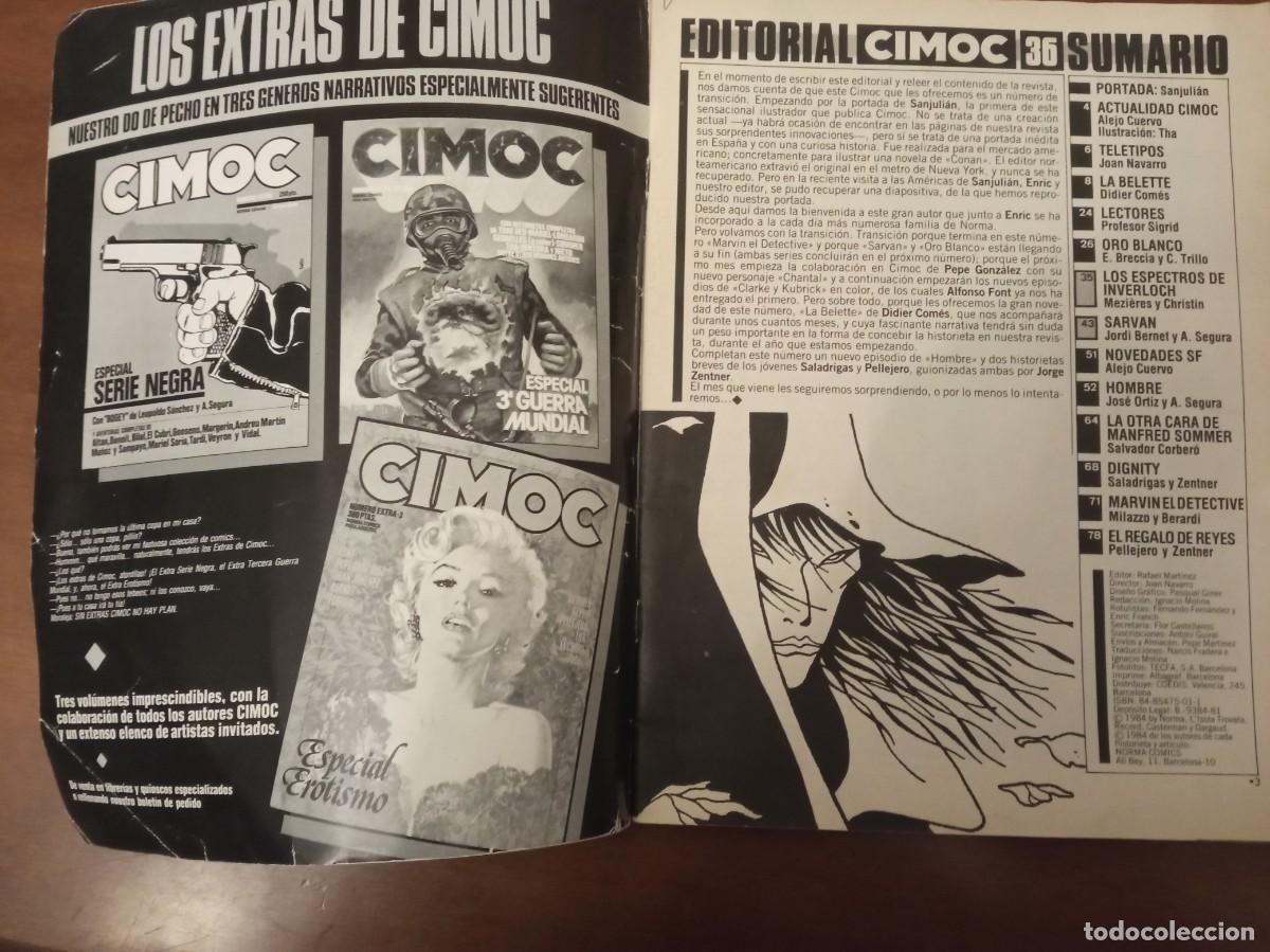 C&oacute;mics: COMIC CIMOC NUMERO 36 NORMA EDITORIAL A&Ntilde;O 1984 - Foto 4