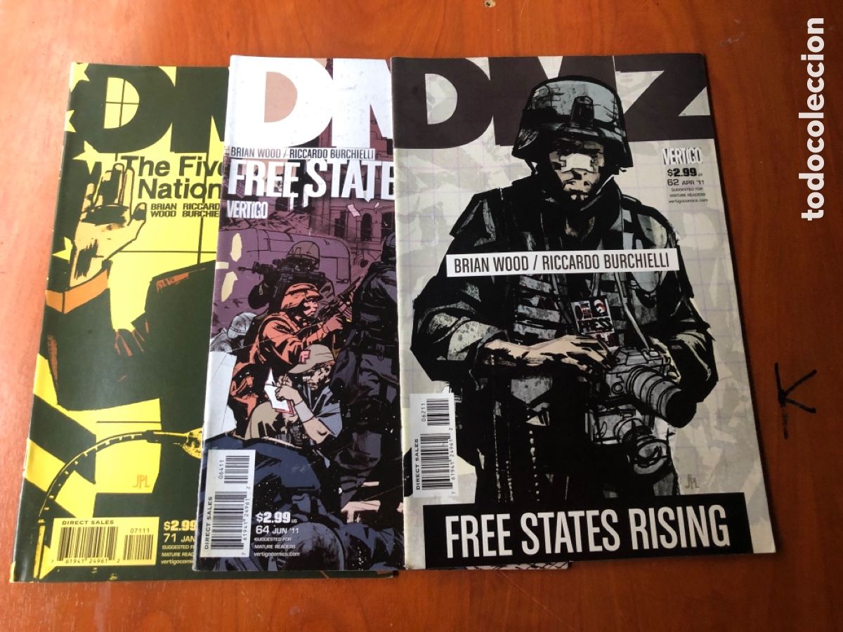 C&oacute;mics: DMZ-COMICS VERTIGO-NUMEROS 62. 64. 71.EN INGLES. - Foto 1