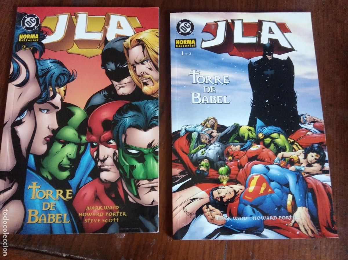 C&oacute;mics: JLA LA TORRE DE BABEL - COLECCI&Oacute;N COMPLETA 2 TOMOS - NORMA EDITORIAL.2002 - Foto 1