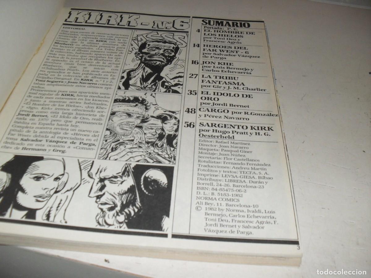 C&oacute;mics: SARGENTO KIRK/KIRK(RETAPADO),CON 4 TEBEOS,(DE 14).NORMA, 1982 - Foto 2