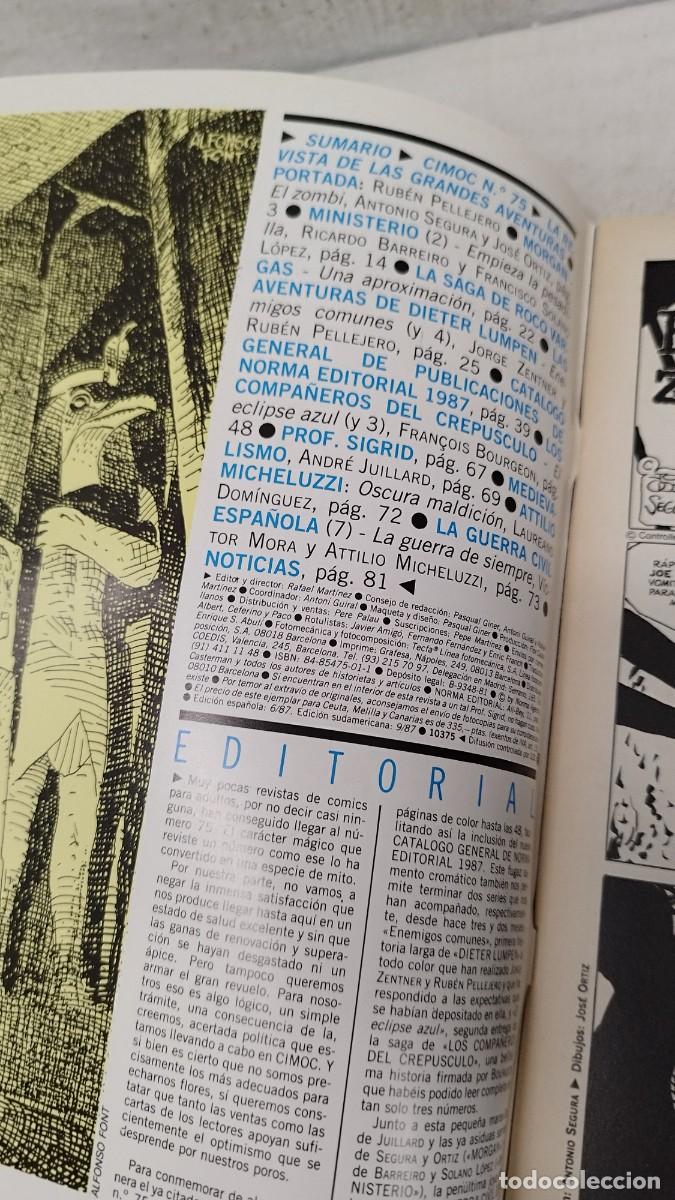 C&oacute;mics: Antiguo c&oacute;mic cimoc N&deg;75 ,Norma editorial - Foto 4