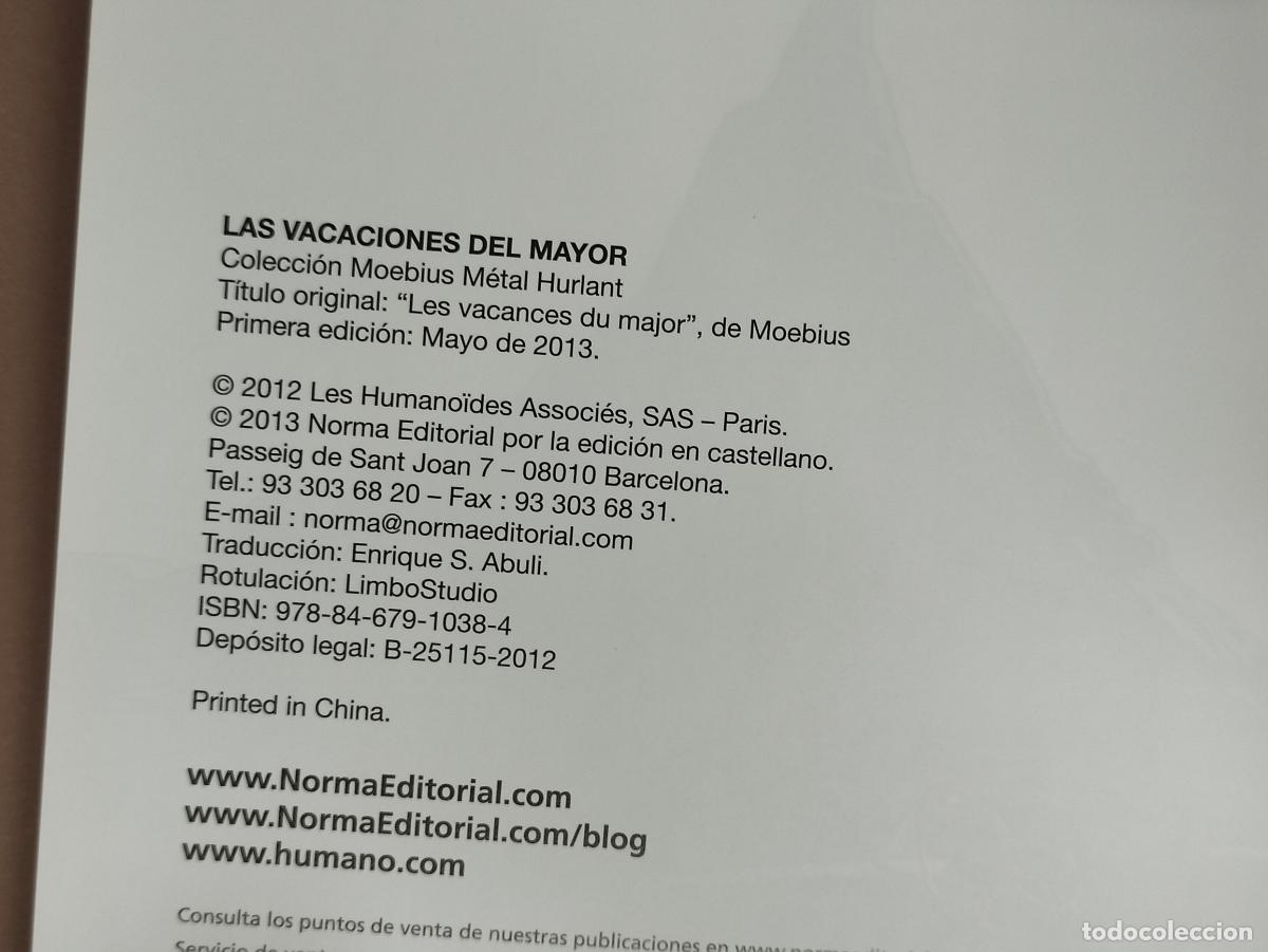 C&oacute;mics: MOEBIUS - LAS VACACIONES DEL MAYOR - PRIMERA EDICION - NORMA - - Foto 3