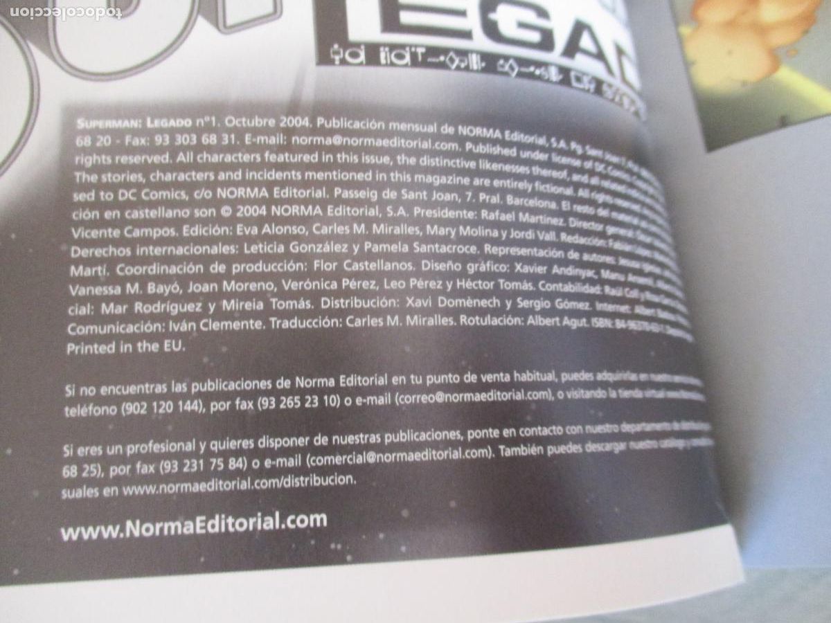 C&oacute;mics: DC, NORMA-SUPERMAN, LEGADO, Ns&ordm;, 1 Y 2 - Foto 2
