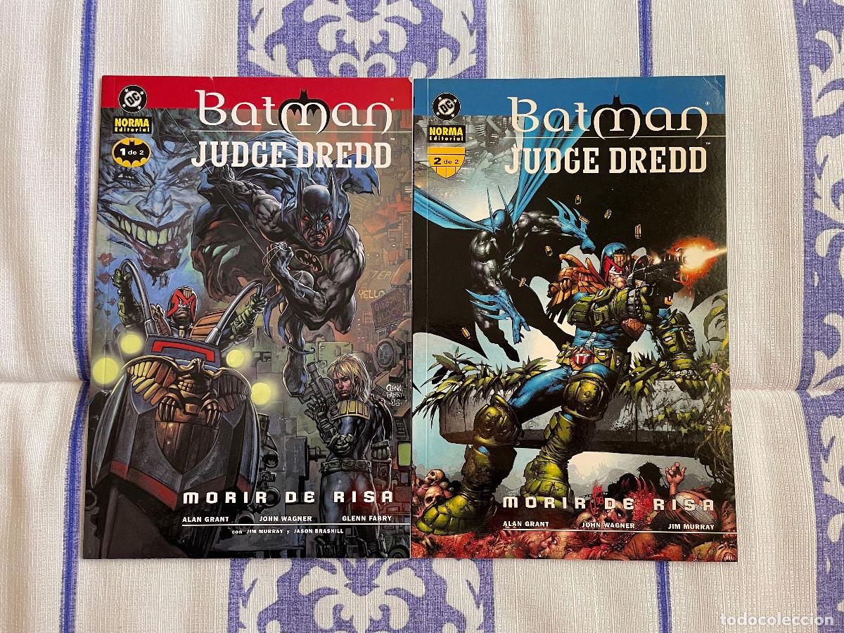 C&oacute;mics: BATMAN/JUDGE DREDD. Morir de risa. Completa en dos tomos cartone. - Foto 1
