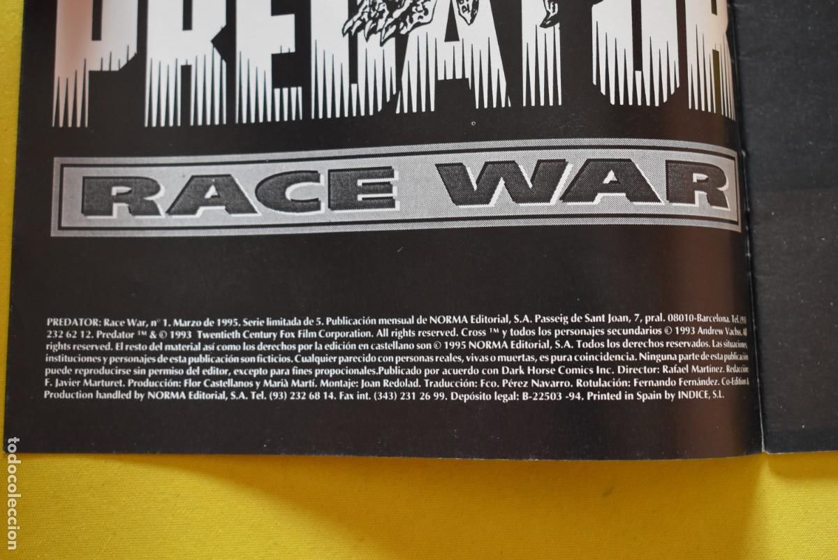 C&oacute;mics: Comic Predator. Race War. N. &ordm; 1 de 5. Norma editorial - Foto 2