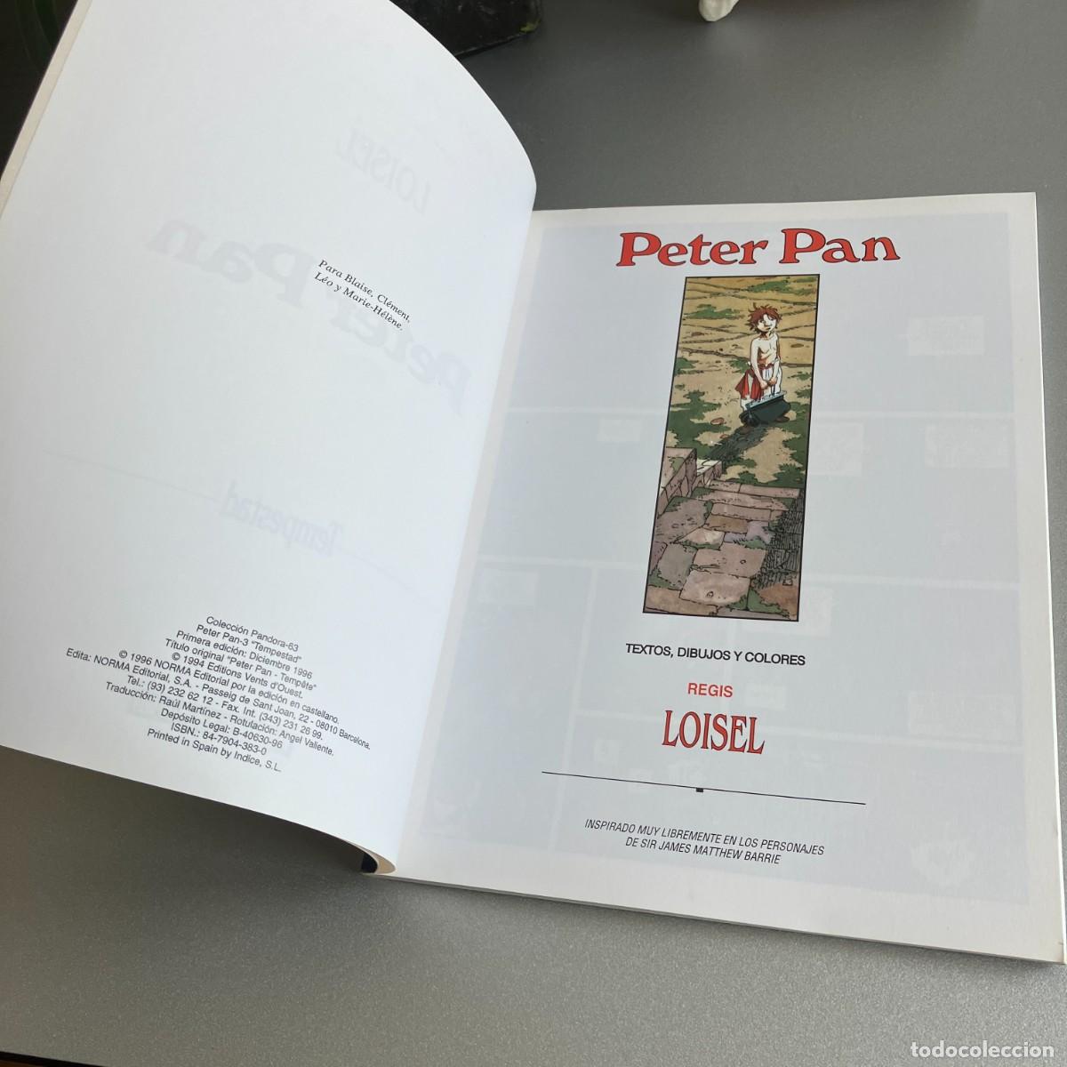 C&oacute;mics: Loisel, Peter Pan 3: Tempestad. 1&ordf; Edic. Pandora 63 - Impecable - Foto 3
