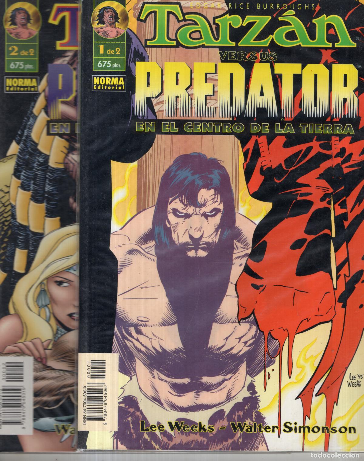 C&oacute;mics: TARZAN VERSUS PREDATOR EN EL CENTRO DE LA TIERRA COMPLETA 2 TOMOS - NORMA - ESTADO EXCELENTE - Foto 1