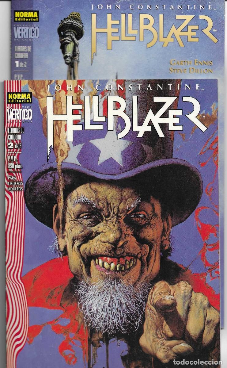 C&oacute;mics: CONSTANTINE - HELLBLAZER- LLAMAS DE CONDENA 1 Y 2- NORMA / VERTIGO 70 Y 72 - Foto 1