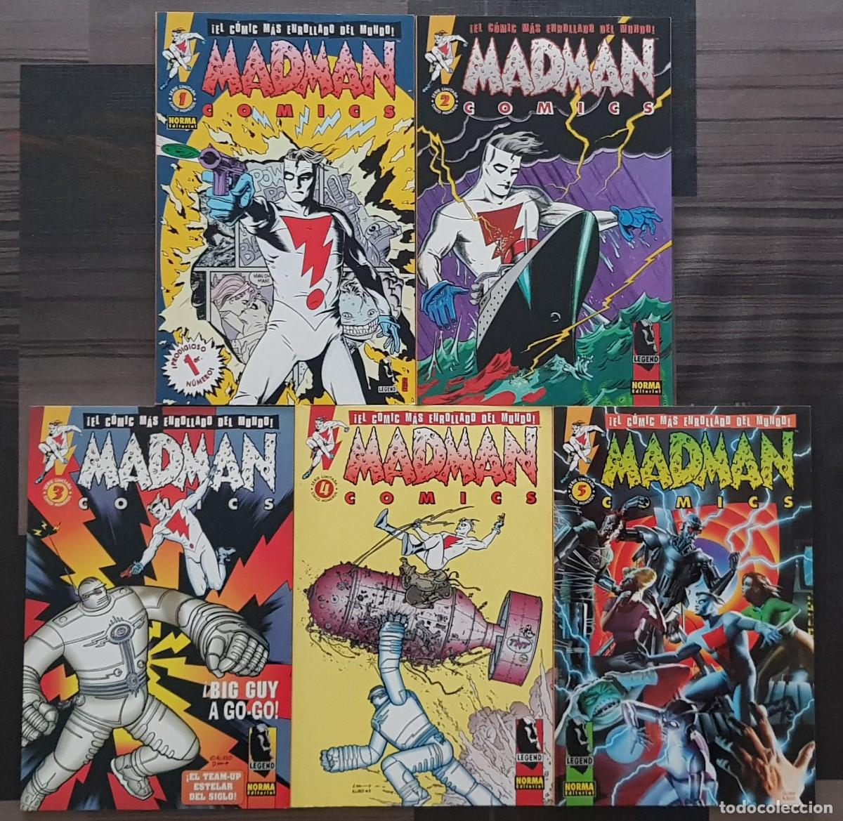 C&oacute;mics: MADMAN COMICS de Mike Allred. Serie limitada de 5 comics. Norma Editorial 1997 - Foto 1