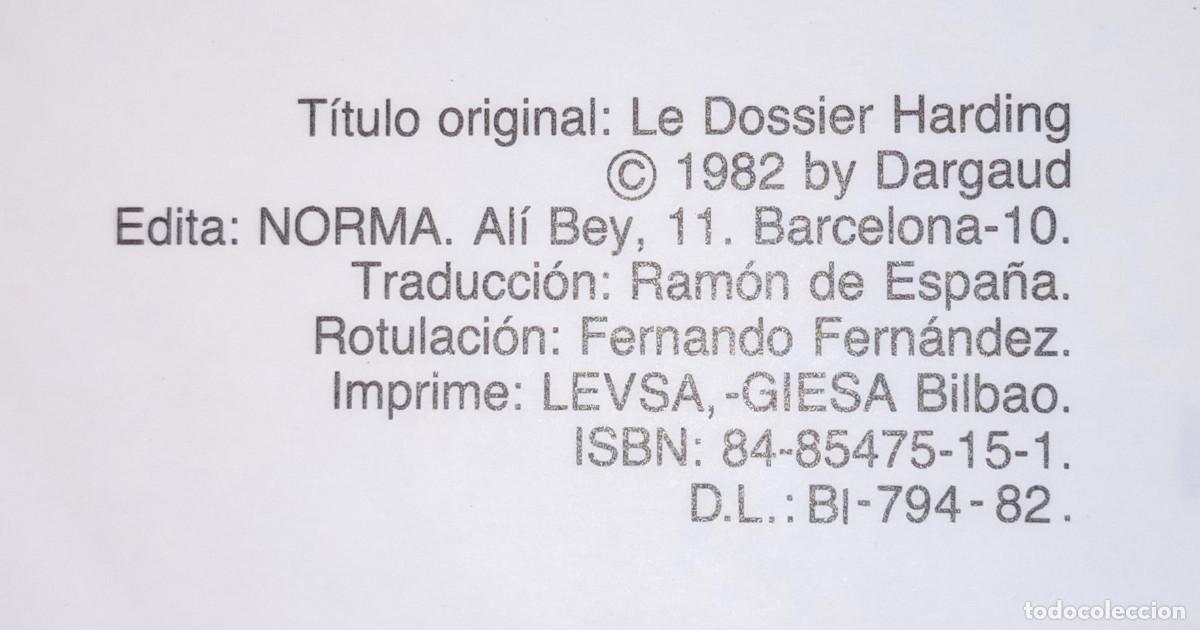 C&oacute;mics: DOSSIER HARDING - RIVIERE/FLOCH - NORMA, 1982 - Foto 6