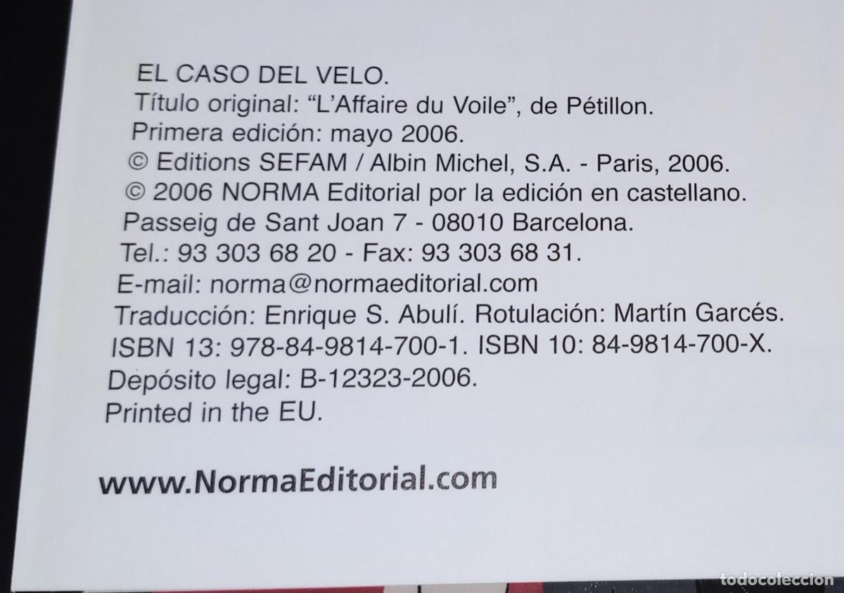C&oacute;mics: EL CASO DEL VELO - P&Eacute;TILLON - NORMA, 2006 - Foto 6