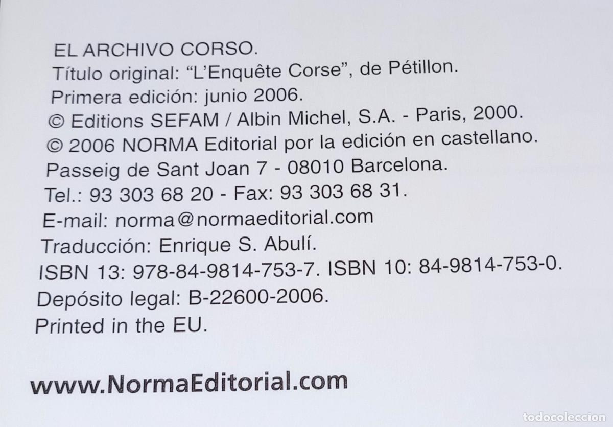 C&oacute;mics: EL ARCHIVO CORSO - P&Eacute;TILLON - NORMA, 2006 - Foto 6