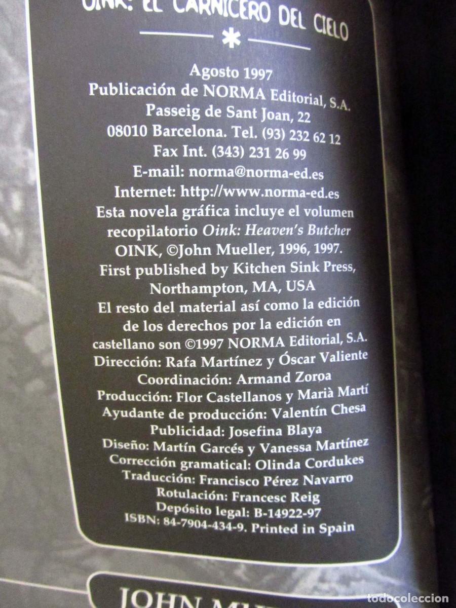 C&oacute;mics: OINK El carnicero del cielo. John Muller. Norma 1997 - Foto 6