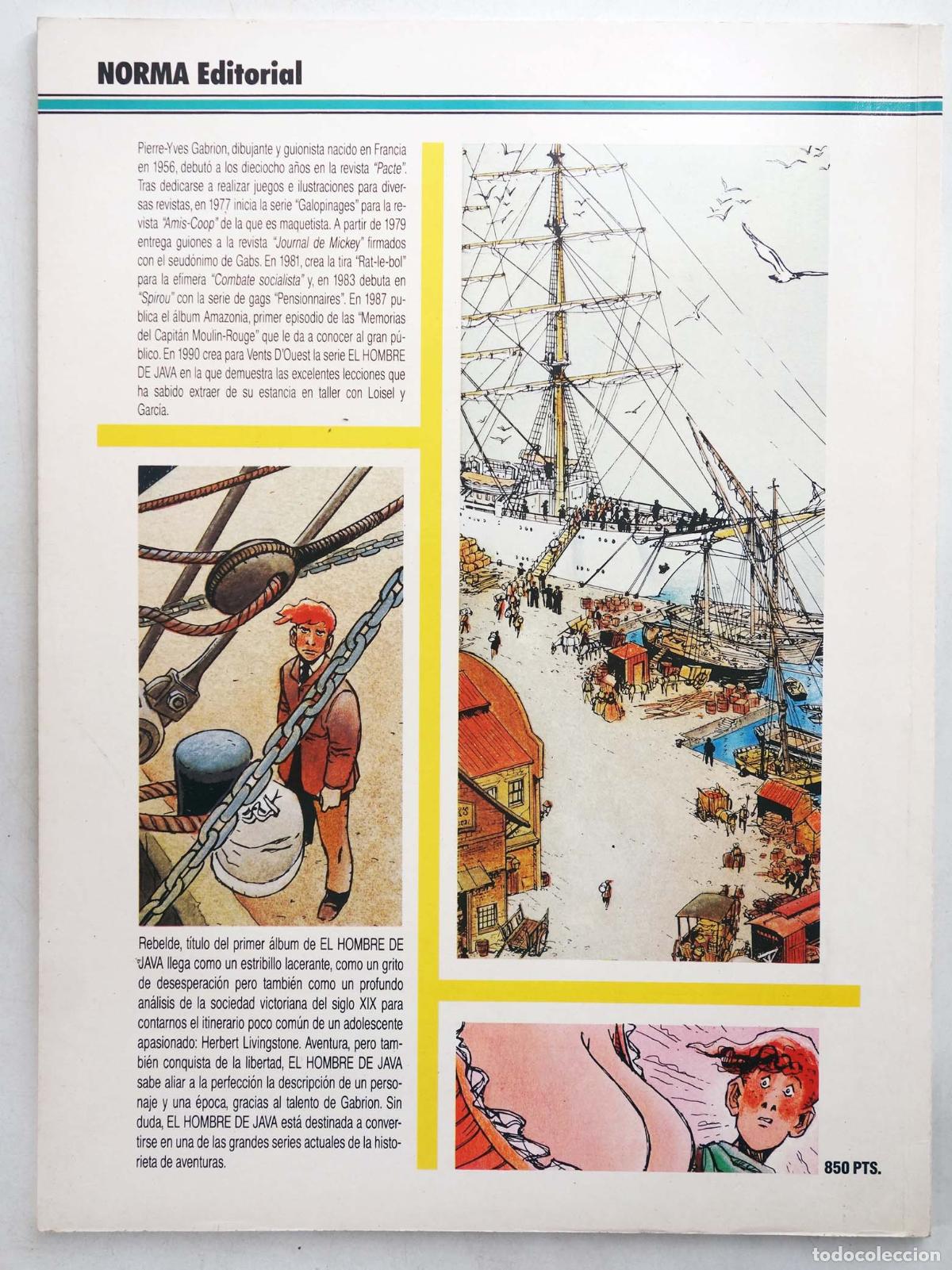C&oacute;mics: COLECCI&Oacute;N PANDORA 24. EL HOMBRE DE JAVA 1. REBELDE (Gabrion) Norma, 1991 - Foto 2