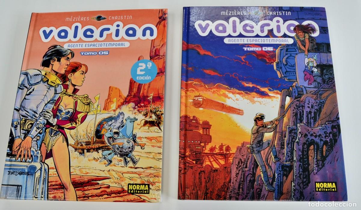 C&oacute;mics: M&eacute;zi&egrave;res y Christin. Valerian -Agente EspacioTemporal-. (Tomos 5 y 6). Norma Ed. Tapa dura. 2006-8