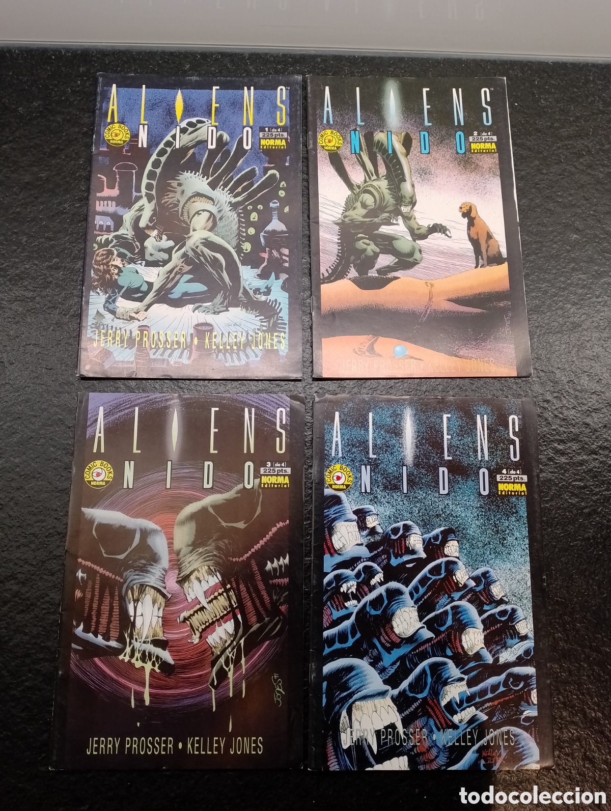 C&oacute;mics: Aliens Nido. Completa 1 a 4. Norma editorial. Jerry Prosser y Kelley Jones