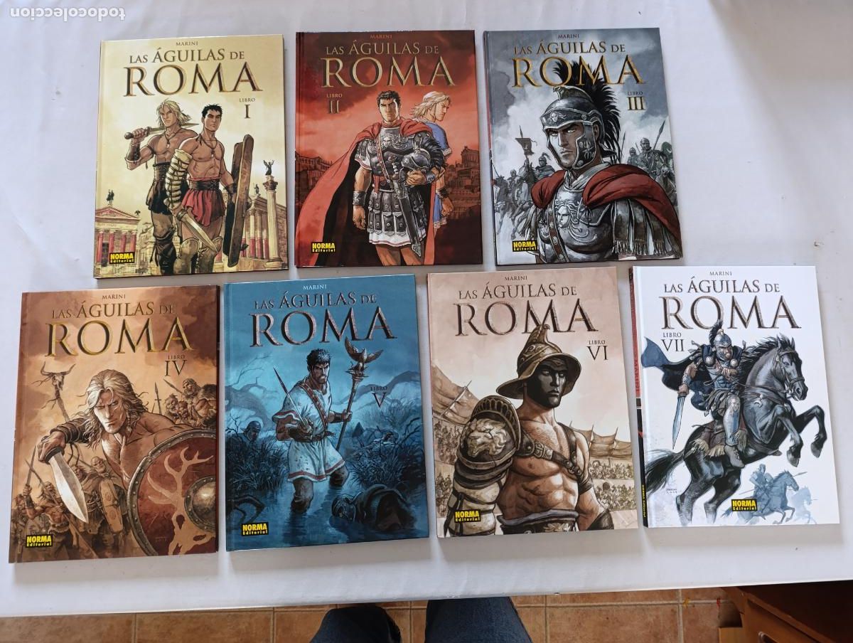 C&oacute;mics: LAS AGUILAS DE ROMA COMPLETA 7 TOMOS - I, II, III, IV, V, VI, VII - MARINI - NORMA - TAPA DURA (044)