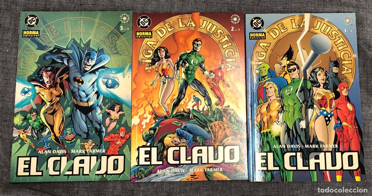 C&oacute;mics: JLA EL CLAVO N&ordm; 1 AL 3, SERIE COMPLETA. ALAN DAVIS - MARK FARMER. NORMA 2002