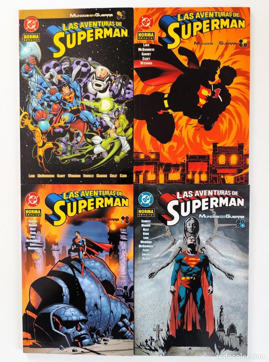 C&oacute;mics: LAS AVENTURAS DE SUPERMAN: MUNDOS EN GUERRA N&ordm;s 1 al 4 completa ~ DC/ NORMA (2004)