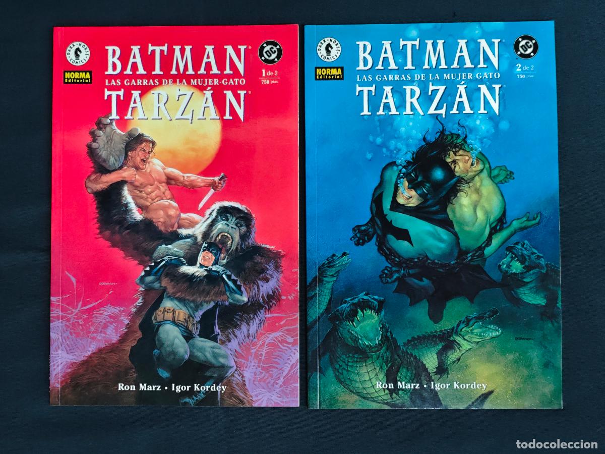 C&oacute;mics: COLECCION COMPLETA - BATMAN TARZAN - LAS GARRAS DE LA MUJER GATO - 2 TOMOS - NORMA-