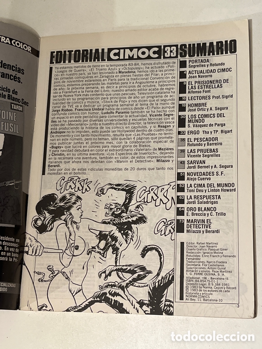 C&oacute;mics: Comic Cimoc N&deg;33 Norma Editorial - Foto 2