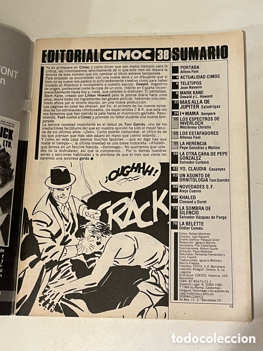 C&oacute;mics: Comic Cimoc N&deg;38 Norma Editorial - Foto 2