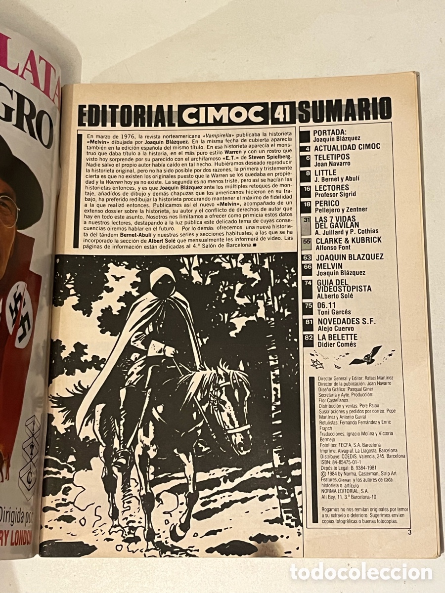 C&oacute;mics: Comic Cimoc N&deg;41 Norma Editorial E.T Melvin - Foto 2