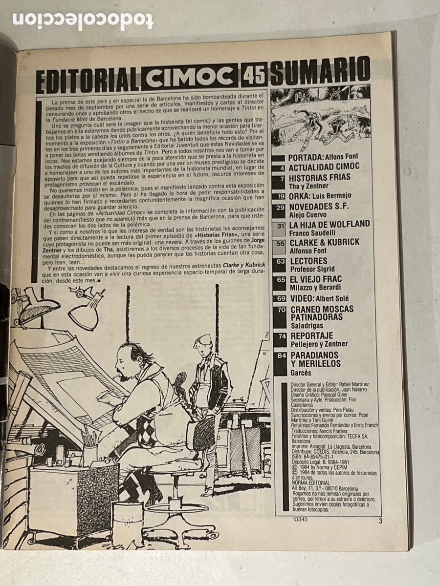 C&oacute;mics: Comic Cimoc N&deg;45 Norma Editorial - Foto 2