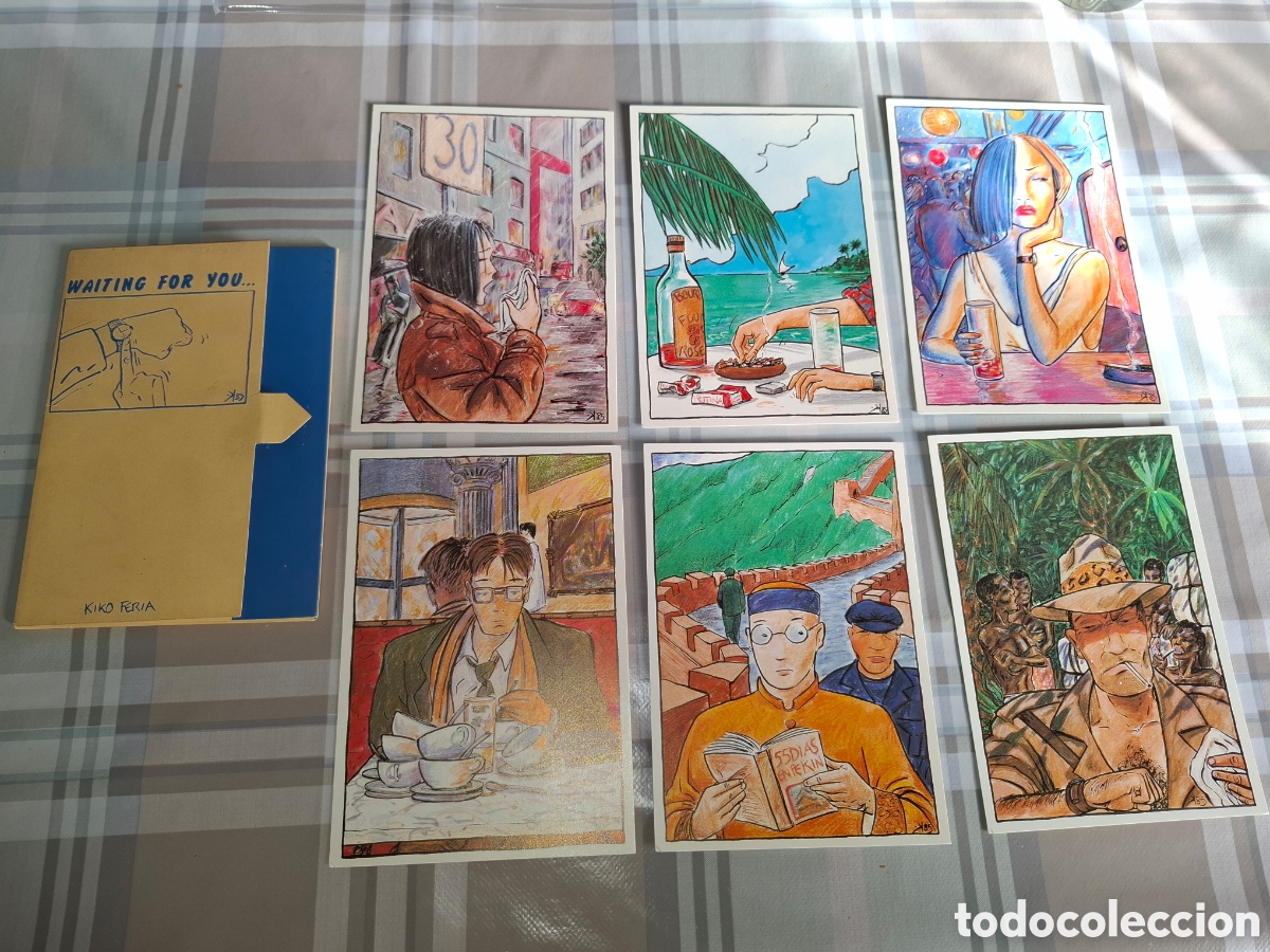 C&oacute;mics: Carpeta de 6 postales Waiting for you ... Norma 1986 n&uacute;meros 85 a 90 de la colecci&oacute;n