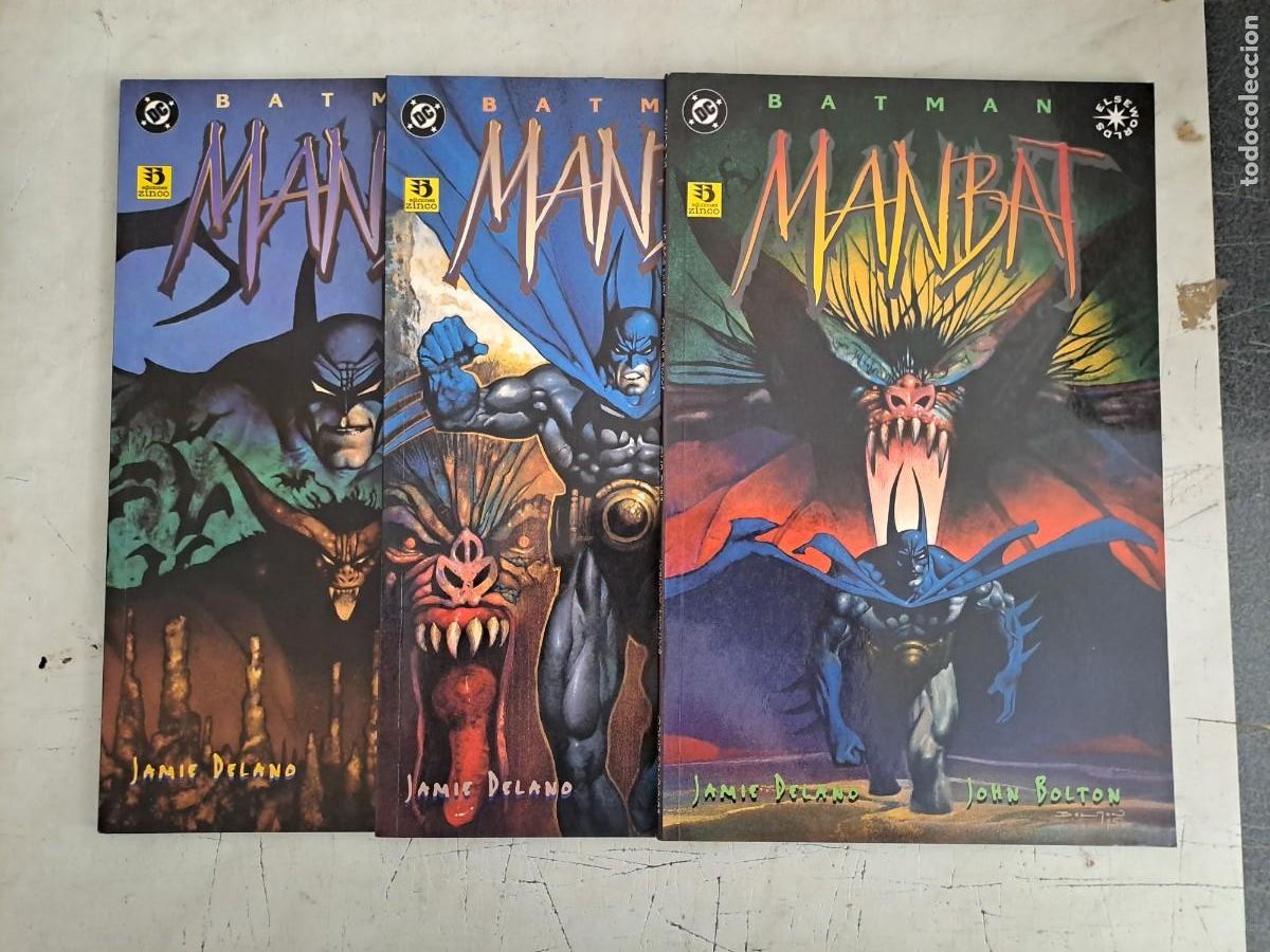 C&oacute;mics: Batman Manbat completa 3 n&uacute;meros, Zinco en muy buen estado Bolsa DA