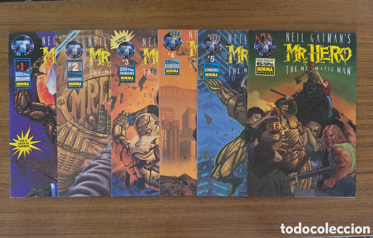 C&oacute;mics: MR HERO,NEIL GAIMANS, NUMEROS DEL 1 AL 6,(TEKNO COMIX-NORMA EDITORIAL) - Foto 1