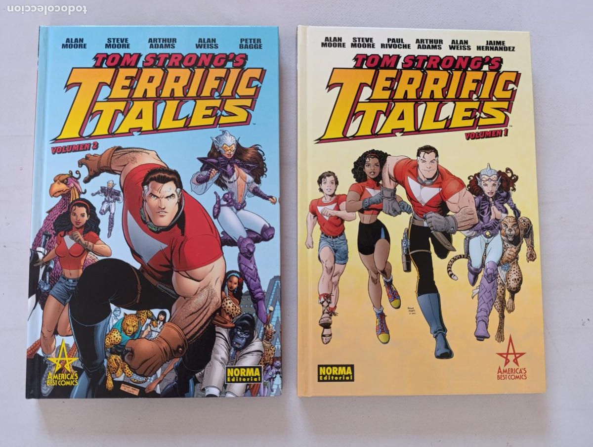 C&oacute;mics: TOM STRONG'S TERRIFIC TALES COMPLETA - VOLUMEN 1 Y 2 - ALAN MOORE - NORMA - TAPA DURA (362)
