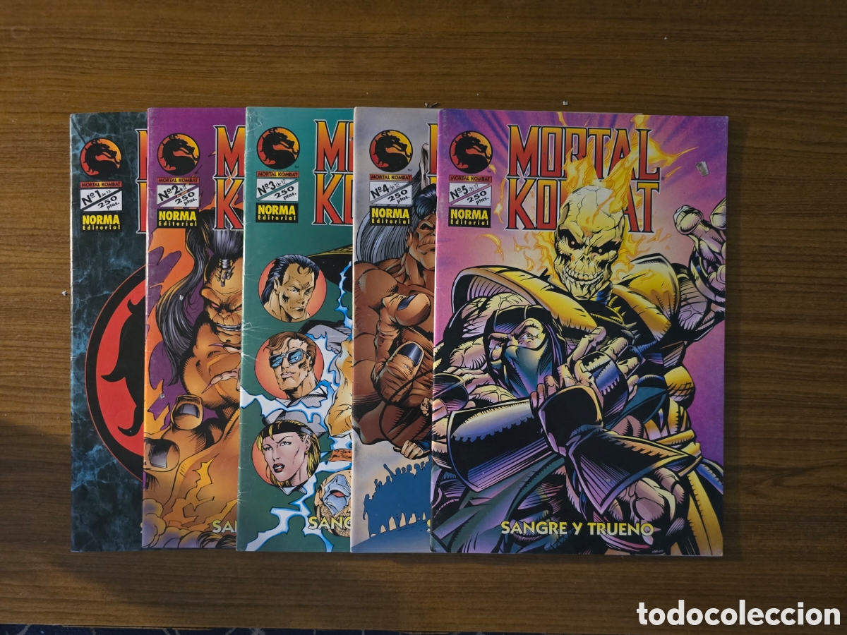C&oacute;mics: MORTAL KOMBAT,SANGRE Y TRUENO,5 EJEMPLARES DE 12,(NORMA EDITORIAL