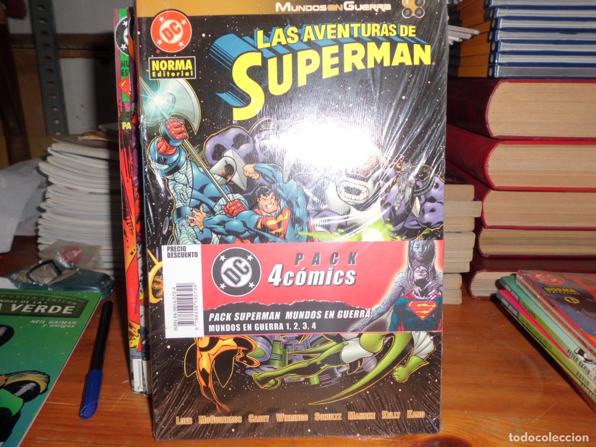 C&oacute;mics: LAS AVENTURAS DE SUPERMAN MUNDOS EN GUERRA COMPLETA 4 TOMOS