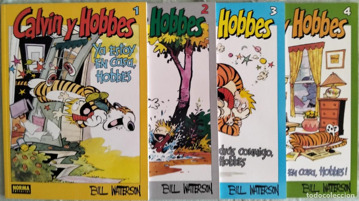 C&oacute;mics: CALVIN Y HOBBES, de Bill Watterson. 4 VOL. NORMA EDITORIAL-Colecci&oacute;n Completa.