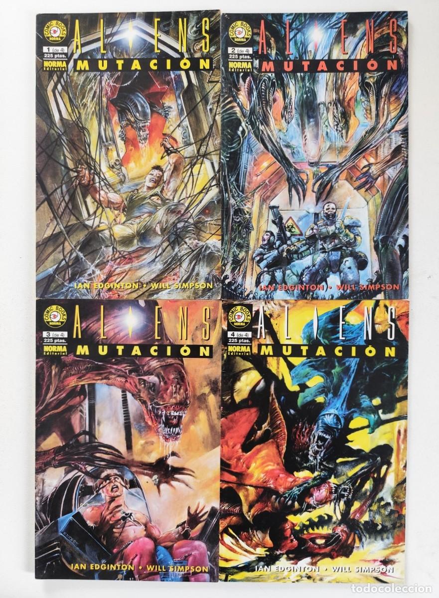C&oacute;mics: ALIENS: MUTACI&Oacute;N (Ian Edginton, Will Simpson) COMPLETA 4 N&ordm;s ~ DARK HORSE / NORMA (1994)