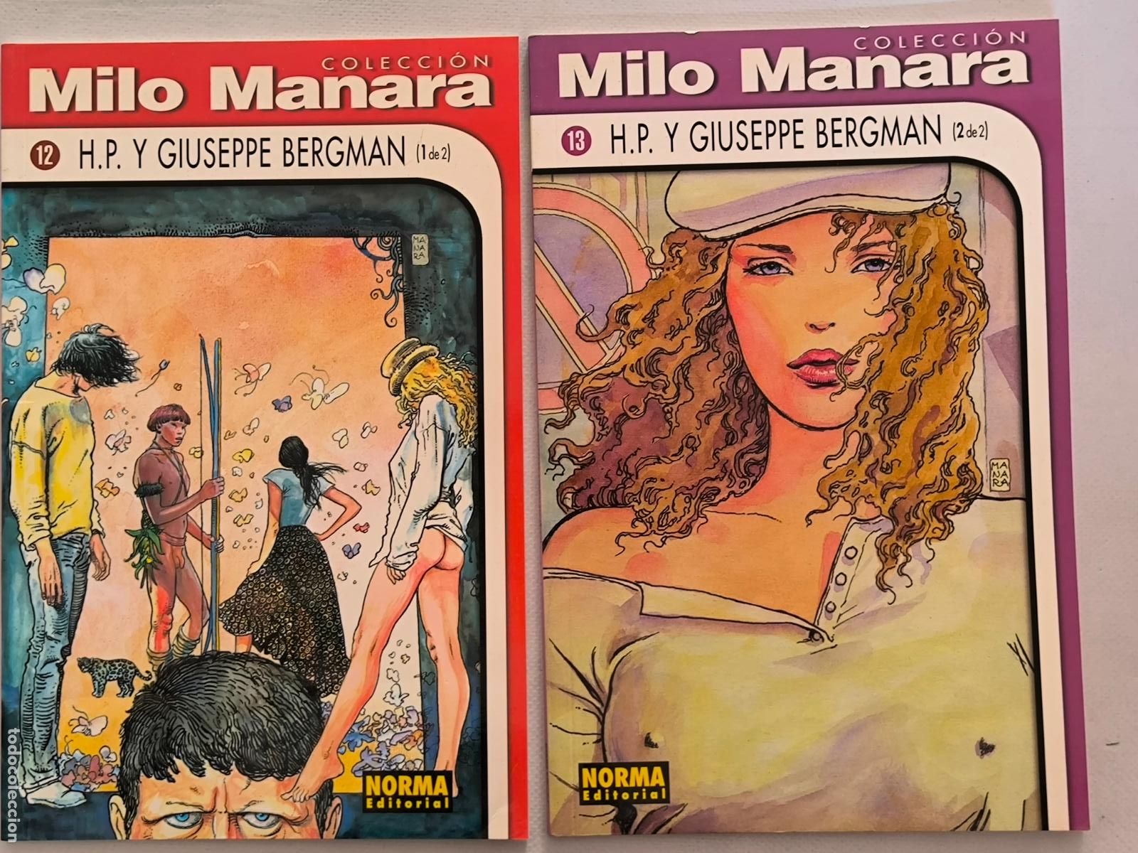 C&oacute;mics: H.P. Y GUISEPPE BERGMAN COMPLETA N&ordm; 1 Y 2 - COLECCION MILO MANARA N&ordm; 12 Y 13 - NORMA (8I)