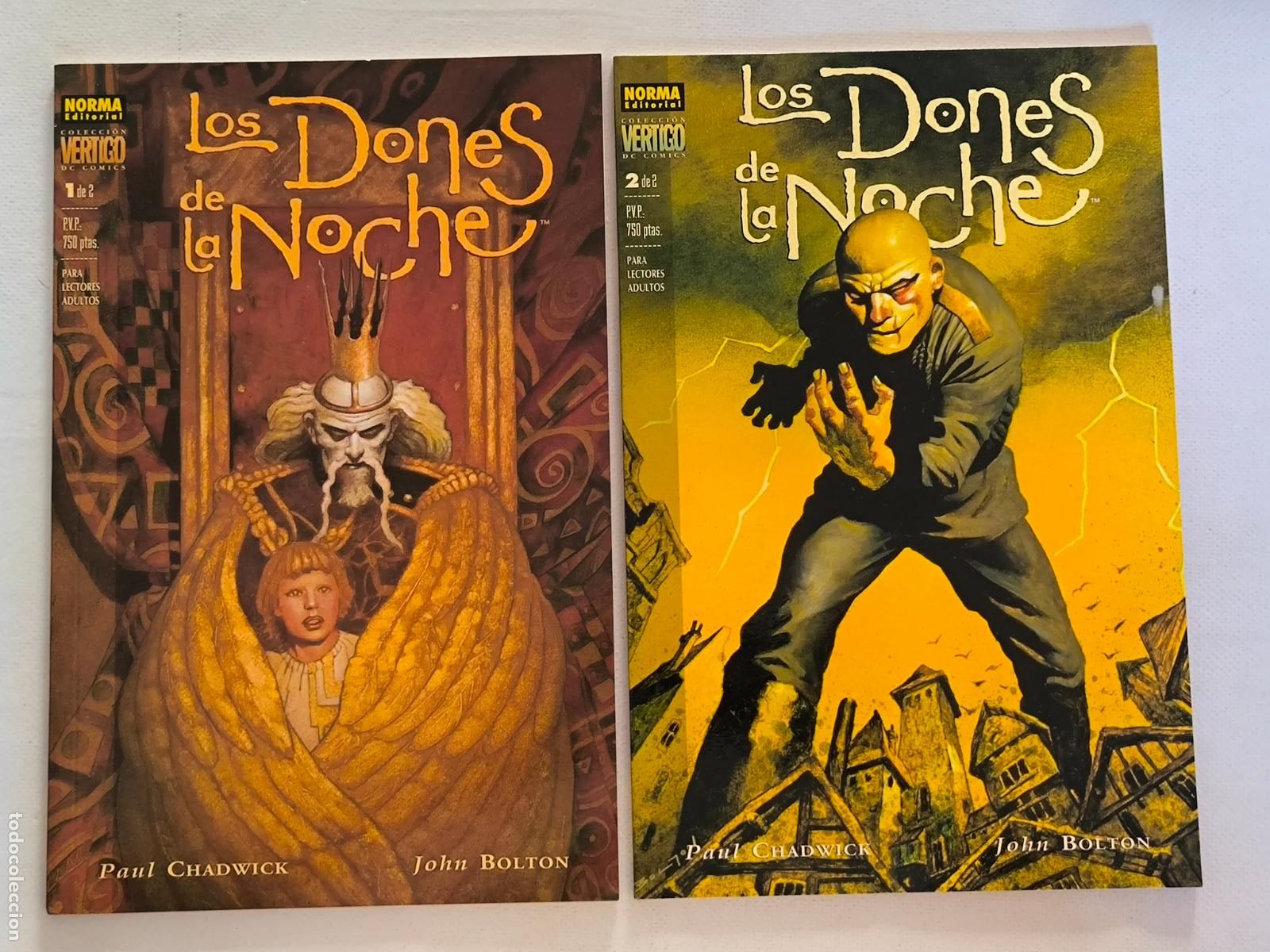 C&oacute;mics: LOS DONES DE LA NOCHE COMPLETA N&ordm; 1 Y 2 - VERTIGO N&ordm; 112 Y 116 - NORMA (GX)