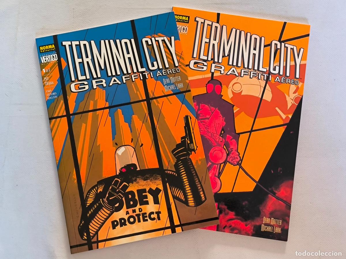 C&oacute;mics: TERMINAL CITY: GRAFFITI AEREO COMPLETA N&ordm; 1 Y 2 - VERTIGO N&ordm; 127 Y 129 - NORMA (GX)