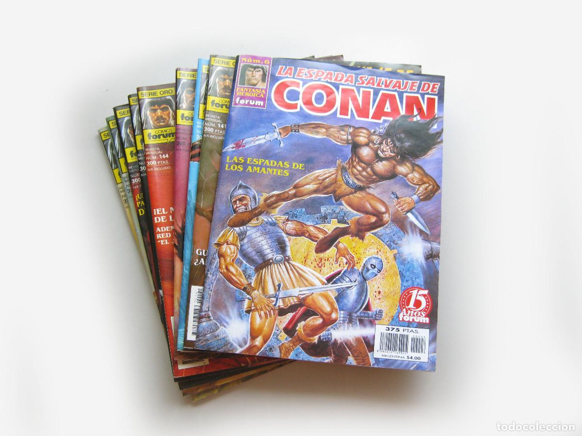 C&oacute;mics: 9 COMIC DE CONAN SERIE ORO COMICS FORUM 141 A 148 Y LA ESPADA SALVAJE N&ordm; 6. FANTAS&Iacute;A ER&Oacute;TICa