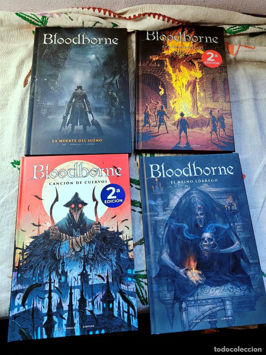 C&oacute;mics: Bloodborne. Tomos 1- La muerte sue&ntilde;o, 2- sed medicinal, 3- Canci&oacute;n cuervos y 6- reino l&oacute;brego. Norma