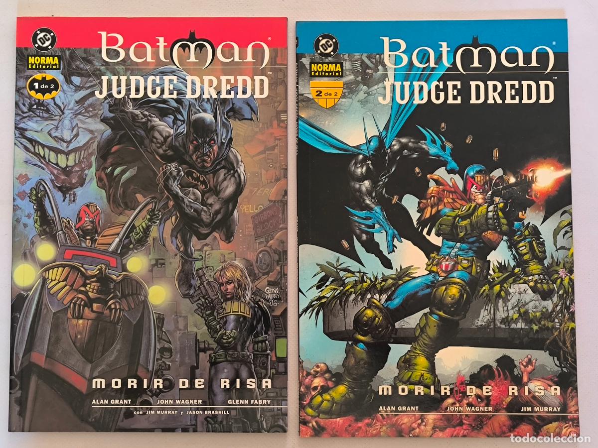 C&oacute;mics: BATMAN / JUDGE DREDD: MORIR DE RISA COMPLETA - TOMO 1 Y 2 - DC - NORMA (167w)