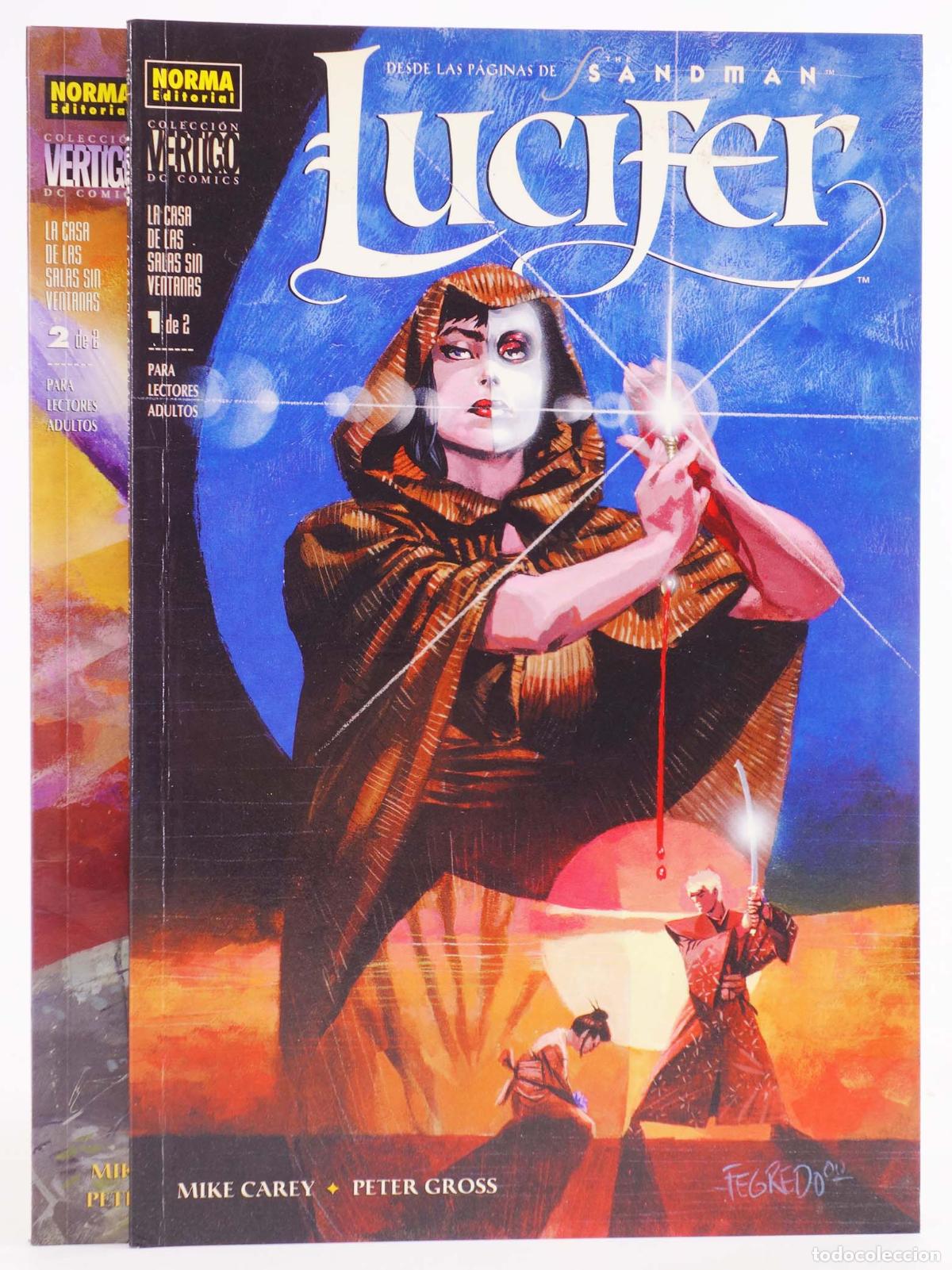 C&oacute;mics: LUCIFER: LA CASA DE LAS SALAS SIN VENTANAS 1 Y 2. COMPLETA (Mike Carey/Peter Gross) Norma, 2000