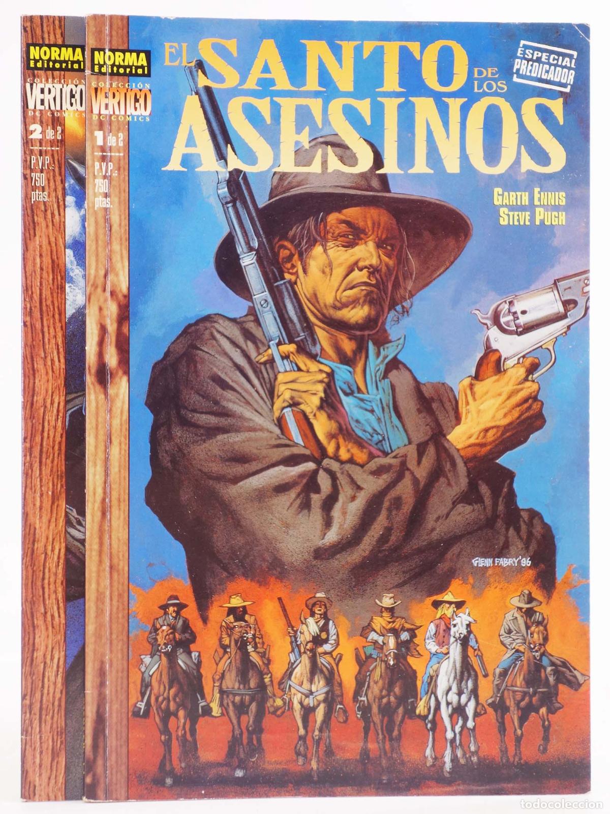 C&oacute;mics: PREDICADOR. EL SANTO DE LOS ASESINOS 1 Y 2. V&Eacute;RTIGO 18 Y 20 COMPLETA (Garth Ennis/Steve Pugh) 1997