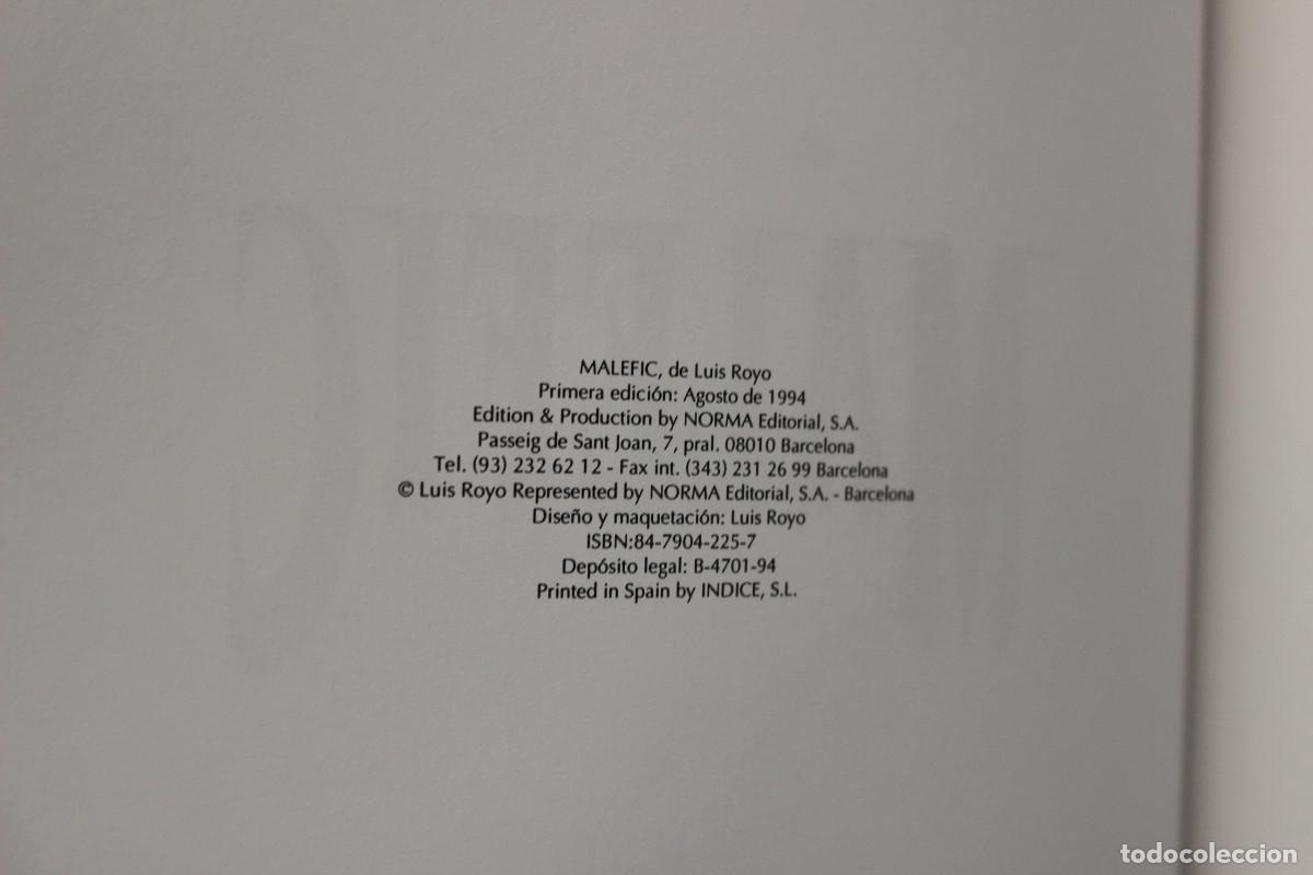 C&oacute;mics: Libro: Malefic _ Luis Royo. Norma Editorial, 1994. - Foto 4