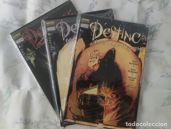 C&oacute;mics: Destino: Cr&oacute;nica de unas muertes anunciadas 1-3. Kwitney y Williams. 1997-98. Norma editorial