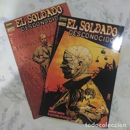 C&oacute;mics: El soldado desconocido 1-2. Garth Ennis y Kilian Plunkett. Norma comics 1999. L&iacute;nea Vertigo