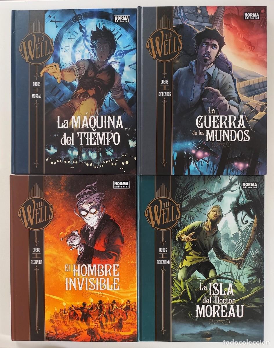 C&oacute;mics: Colecci&oacute;n H.G. Wells (Dobbs) COMPLETA 4 TOMOS ~ GL&Eacute;NAT/NORMA (2017/19)