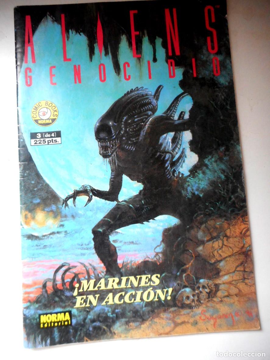 C&oacute;mics: ALIENS GENOCIDIO N&ordm;3 (NORMA-MARZO 1993) JOHN ARCUDI- DAMON WILLIS -INCLUYE POSTER-