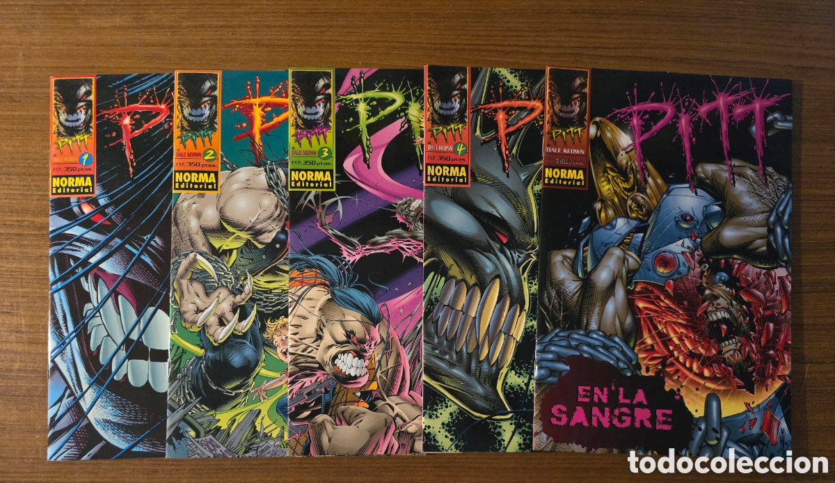 C&oacute;mics: LOTE 5 NUMEROS,PITT,NUMEROS 1 AL 4 Y EN LA SANGRE,(NORMA EDITORIAL)